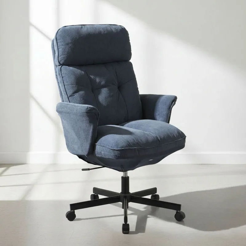 Silla De Oficina Gerencial Tela-y-metal Azul Cicerón en Azul - Escritorios y sillas de escritorio, Uruguay | Divino
