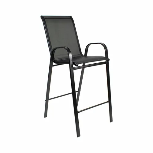 Banqueta textilina de Jardín - Negro en Negro - Muebles para el exterior, Uruguay | Rústico Hogar