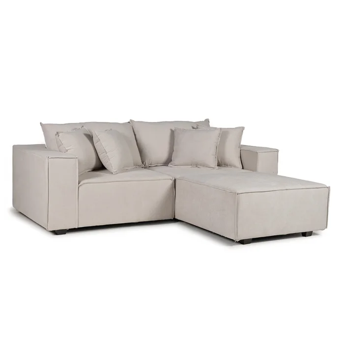 Sofá Modular Maia (3 módulos) - Tela Microfibra - 12073 (Greige) en Gris - Sillones y sofás, Uruguay | NYR, vista 2