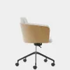 Silla de escritorio Madai de chenilla beige y chapa de fresno con acabado tono natural en Beige - Escritorios y sillas de escritorio, Uruguay | Kavehome, vista 7 de 8