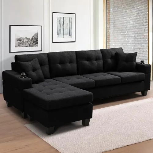 Sofá con Chaise y Porta Vasos - Chicago - Sillones y sofás, Uruguay | Delta Center