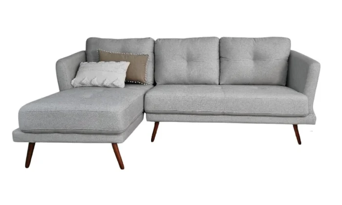 Sofá con Chaise BOHO - Gris en Gris - Sillones y sofás, Uruguay | Finkel