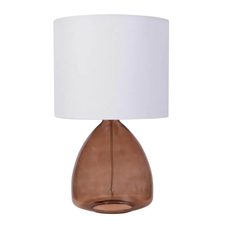 Lampara De Mesa Natural/beige Vidrio Ml234618-1 en Multicolor - Lámparas de mesa, Uruguay | Divino