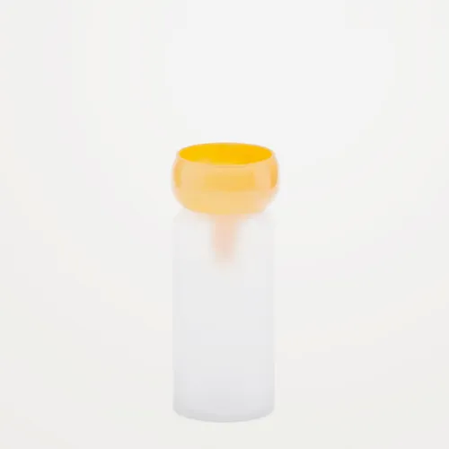 Jarrón Kelse de vidrio transparente y naranja 30,5 cm en Naranja - Jarrones, Uruguay | Kavehome