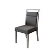 SILLA EN MADERA LACA BLANCA - TAPIZADA TELA GRIS en Multicolor - Sillas, Uruguay | Champagne Home, vista 3 de 4