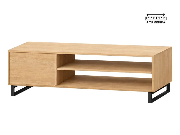 Rack AMBAY 1.35m en Madera natural - Muebles para TV, Uruguay | Finkel