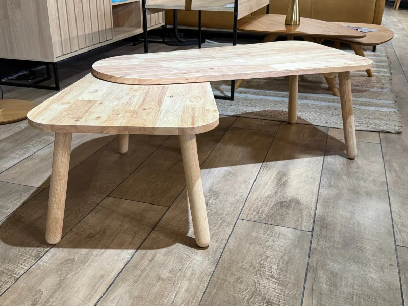 Mesa de Centro Montevideo - Madera de Caucho en Madera natural - Mesas de living, Uruguay | Berna Home, vista 7