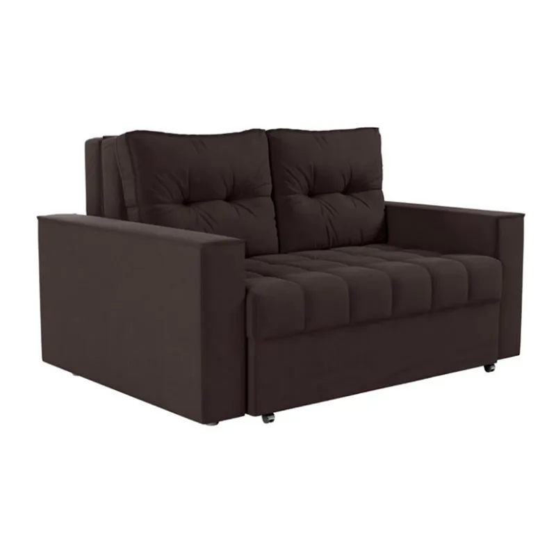 Sofa Cama 2 Plazas Abertura Frontal Ruedas Patas De Madera - Sillones y sofás, Uruguay | Soy Hogar