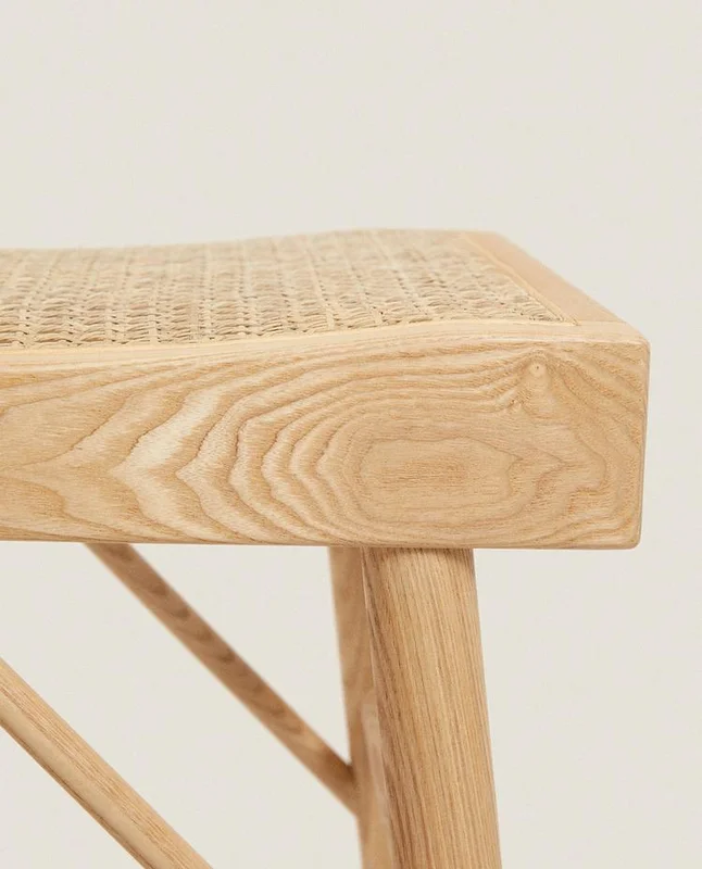 BANCO MADERA Y RATÁN en Madera natural - Butacas, banquetas y puffs, Uruguay | Zara Home, vista 5