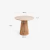 Mesa redonda Jeanette de madera maciza de - teca Ø 90 cm en Madera natural - Mesas de comedor, Uruguay | Kavehome, vista 5 de 5
