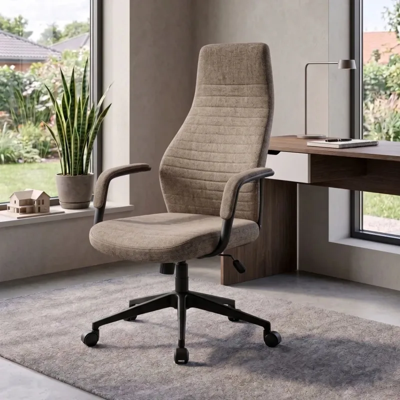 Silla De Escritorio Oficina Negra 2 Posiciones - Podium - Marrón en Marrón - Sillas de escritorio, Uruguay | Ecowood