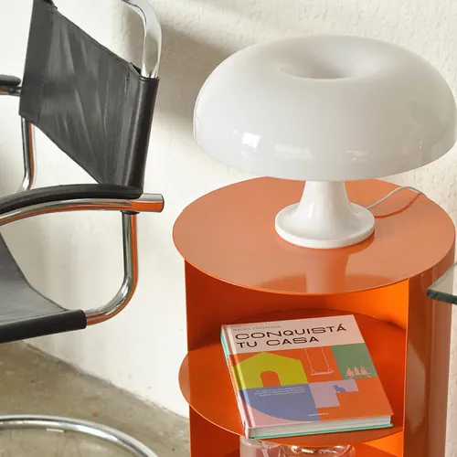 Lampara de mesa retro Mushroom - blanco en Blanco - Lámparas de mesa, Uruguay | Buho Store