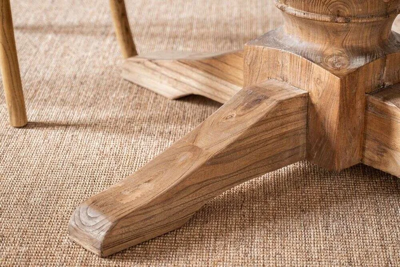 MESA COMEDOR EXTENSIBLE - 1.20 A 1.70 MTS - OLMO en Madera natural - Mesas de comedor, Uruguay | La Iberica, vista 5