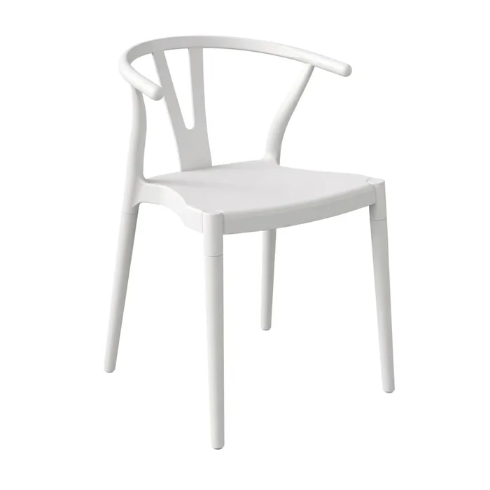 Silla Wishbone de polipropileno Blanco Tiza en Blanco - Sillas, Uruguay | Ecowood, vista 2