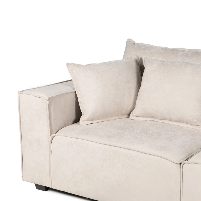 Sofá Modular Maia (2 módulos) - Tela Microfibra - 12072 (Beige) en Beige - Sillones y sofás, Uruguay | Nyr, vista 4