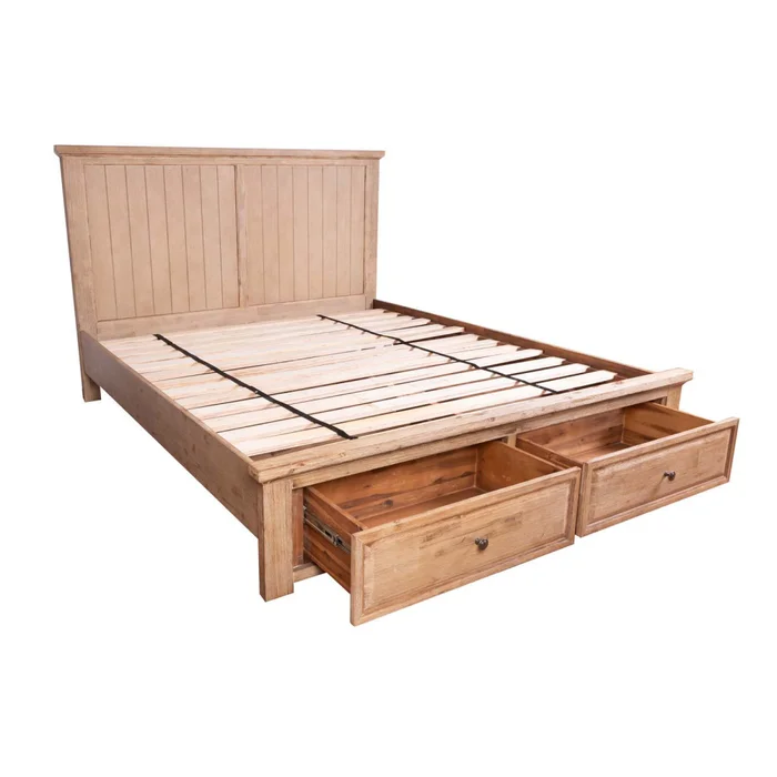 Cama C/ Cajones King Madera-acacia Natural-beige Westport en Madera natural - Dormitorio, Uruguay | Divino, vista 4