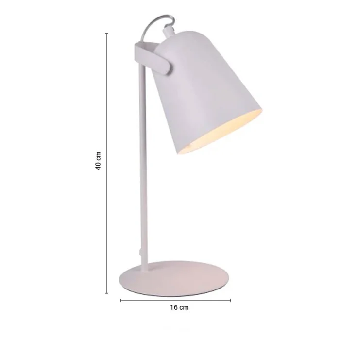 Lámpara de Mesa Broadway Blanco en Blanco - Lámparas de mesa, Uruguay | Serlux, vista 5