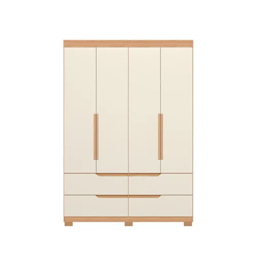 Ropero 4 puertas 4 cajones - Doble - Beage en Beige - Roperos y placares, Uruguay | Rústico Hogar