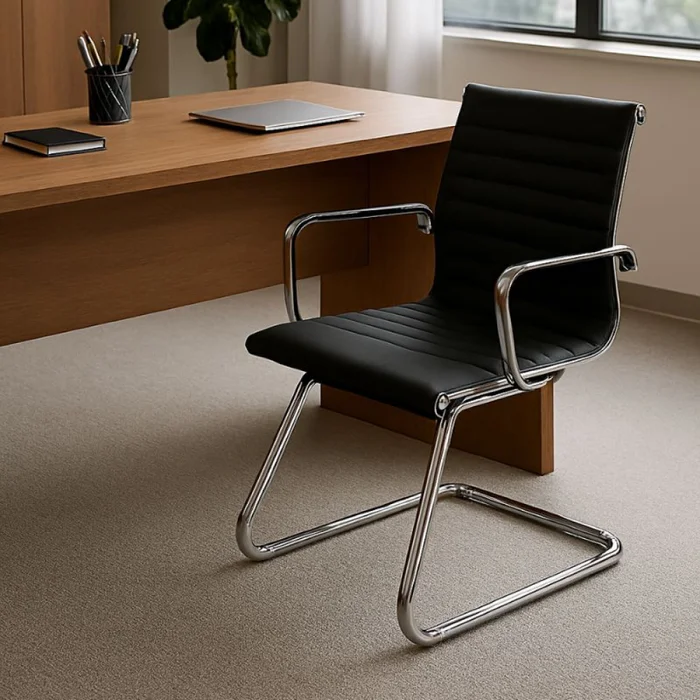 Silla De Escritorio Jules - Negra en Negro - Escritorios y sillas de escritorio, Uruguay | Unilux, vista 3
