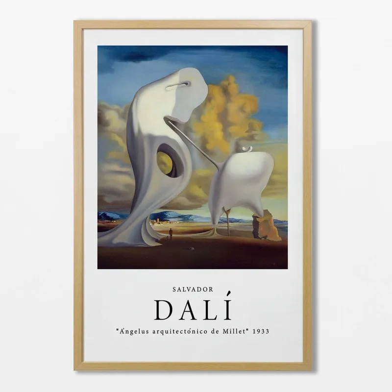 Salvador Dali - Ángelus arquitectónico de Millet en Multicolor - Láminas, Uruguay | La Cuadrería