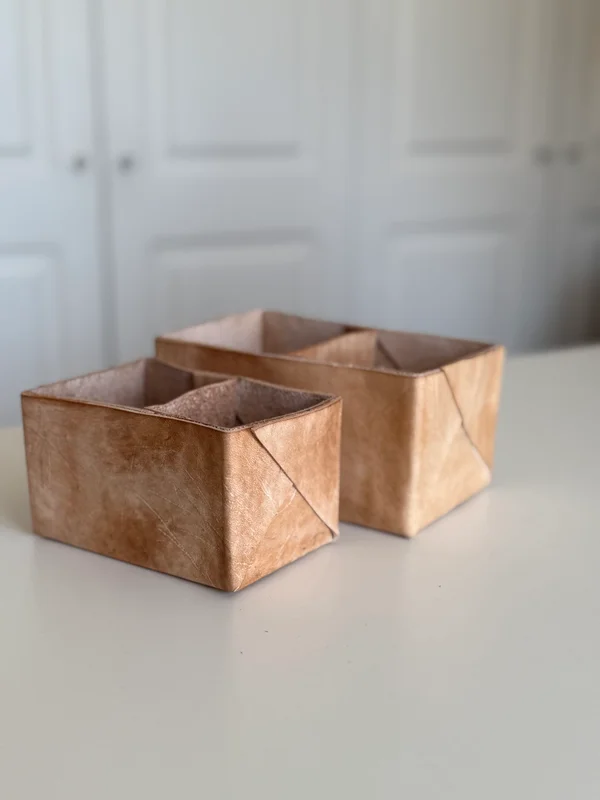 Cajita organizadora de cuero xl en Madera natural - Canastos, Uruguay | Dreams On Time, vista 18