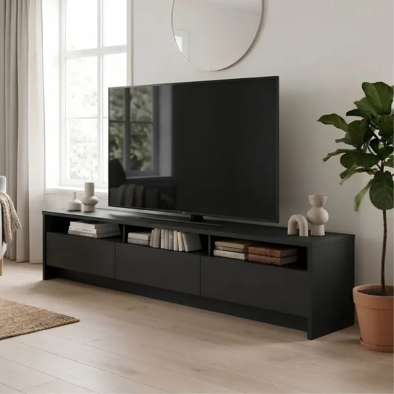 Rack de Tv 219 - Aspen - Blanco en Blanco - Muebles para TV, Uruguay | Rústico Hogar