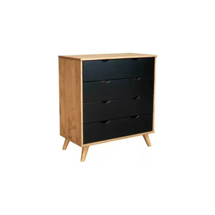 Comoda 4 Cajones - Línea Berlin - Negro en Negro - Cómodas, Uruguay | Ecowood, vista 3