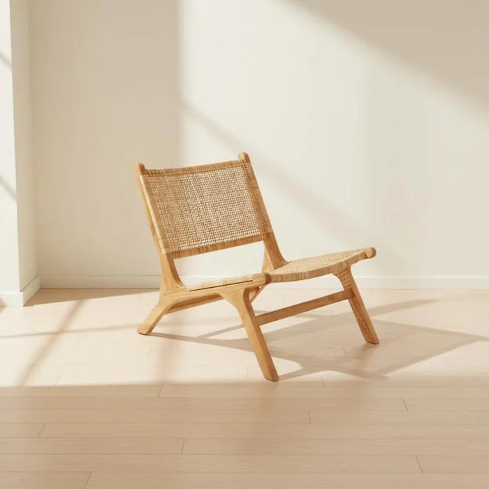 Butaca Rattan-y-madera Natural-beige Komodo Natural en Beige - Sillones y sofás, Uruguay | Divino