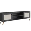 Rack TV Praga con Tela 160 cm - Negro - Muebles para TV, Uruguay | Berna home, vista 1 de 4