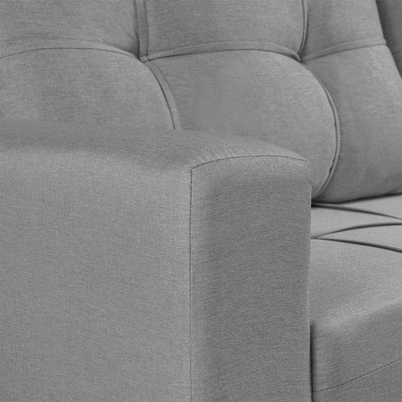 Sillon Sofa Esquinero Living 5 Cuerpos Tapizado Tela en Gris - Sillones y sofás, Uruguay | Soy Hogar, vista 3