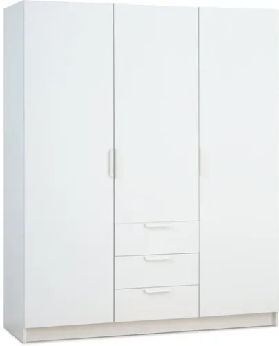 Armario JENSLEV 144x176 combinado blanco en Blanco - Roperos y placares, Uruguay | JYSK
