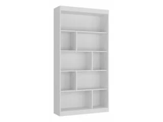 Biblioteca con reparticiones BLANCA 93x181x30 en Blanco - Bibliotecas, Uruguay | Quesal, vista 3