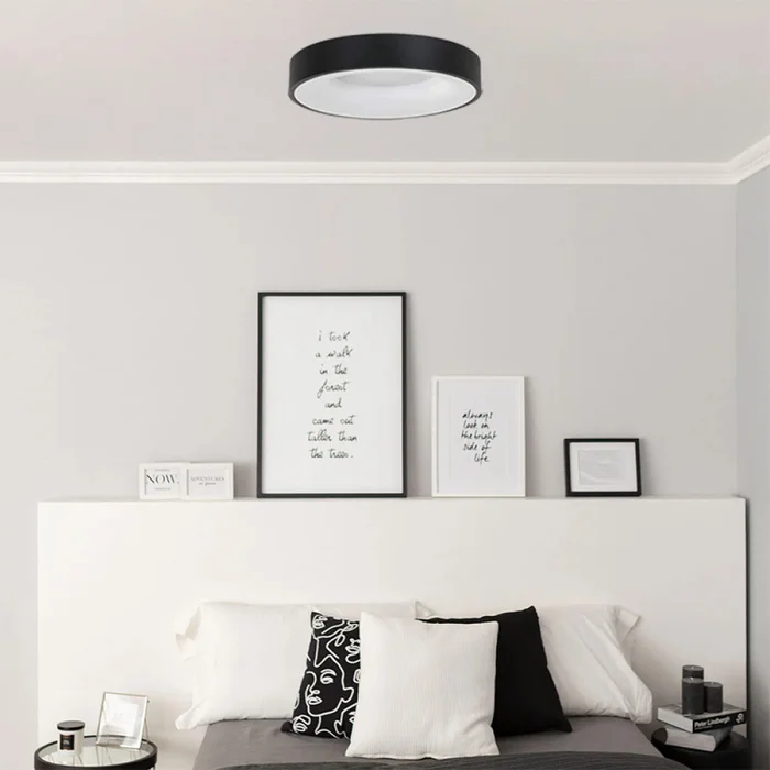 Plafon LED Redondo Philadelphia 24W 45 cm Negro en Negro - Lámparas colgantes, Uruguay | Serlux, vista 3