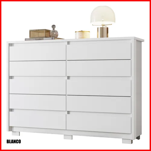 Comoda 10 cajones – Duetto 189 en Blanco - Cómodas, Uruguay | Punto Unión