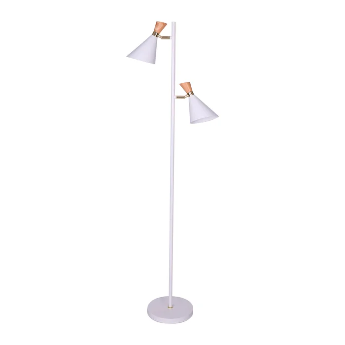 Luminaria Pie Blanco Metal Ml252701 en Blanco - Lámparas de pie, Uruguay | Divino
