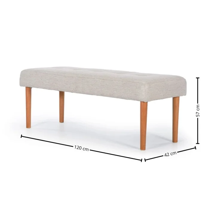 Banqueta Romina - Tela Aquaclean - A fabricar en Gris - Butacas, banquetas y puffs, Uruguay | NYR, vista 3
