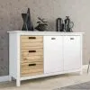 Aparador 2 Puertas 3 Cajones Combinado 100% Madera en BLANCO CARVALHO - Sillones y sofás, Uruguay | Soy Hogar, vista 4 de 10