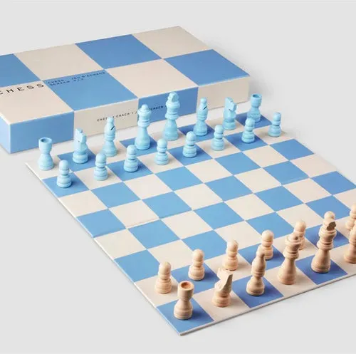 Juego Ajedrez Celeste - Decoración, Uruguay | Martinika Deco