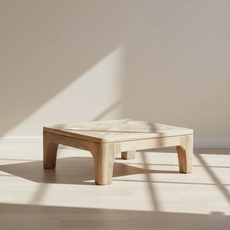 Mesa Ratona Madera Natural-beige René Natural en Madera natural - Mesas de living, Uruguay | Divino