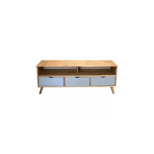 Rack 3 Cajones Madera Gris - Línea Berlín - Muebles para TV, Uruguay | Ecowood