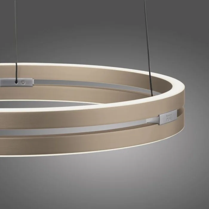Colgante led anillo motorizado 40w 50cm a control remoto con varias funciones, Champagne en Amarillo - Lámparas colgantes, Uruguay | Iluminica, vista 2