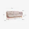 Sofá Catalina 3 plazas de cuerda - beige y madera maciza de acacia 170 cm FSC en Beige - Sillones y sofás, Uruguay | Kavehome, vista 10 de 10