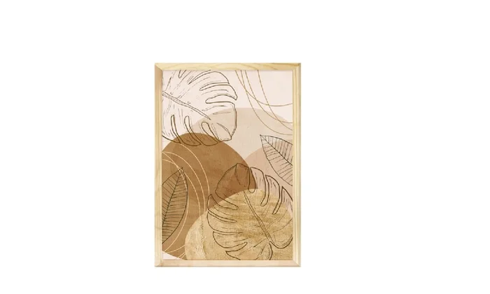 Lámina con Marco de Madera en Madera natural - Decoración de pared, Uruguay | Finkel