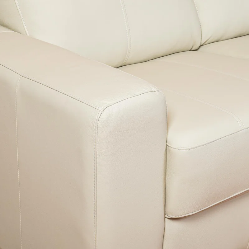 Sofa C/chaise Más De 4 Cuerpos Cuero-100-natural Natural-beige Texas Crudo en Blanco - Sillones y sofás, Uruguay | Divino, vista 4