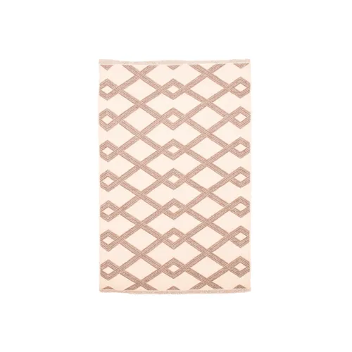 Alfombra Lana Natural con Rombos - 120×180 cm - Textiles, Uruguay | Berna home