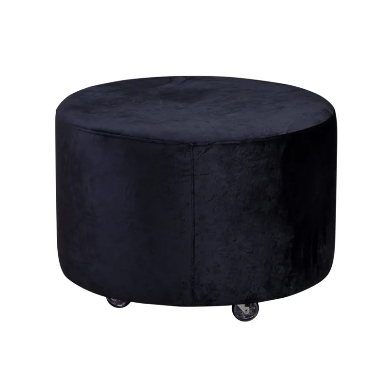 Puff Redondo en Negro - Decoración, Uruguay | Furest