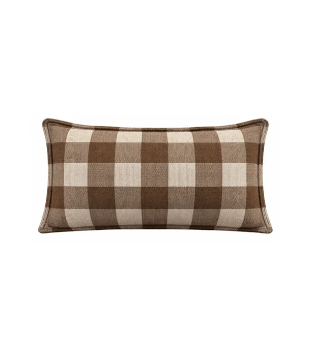 ALMOHADÓN RIO OUTDOOR CUADROS en Marrón - Textiles, Uruguay | Masinfinito Casa