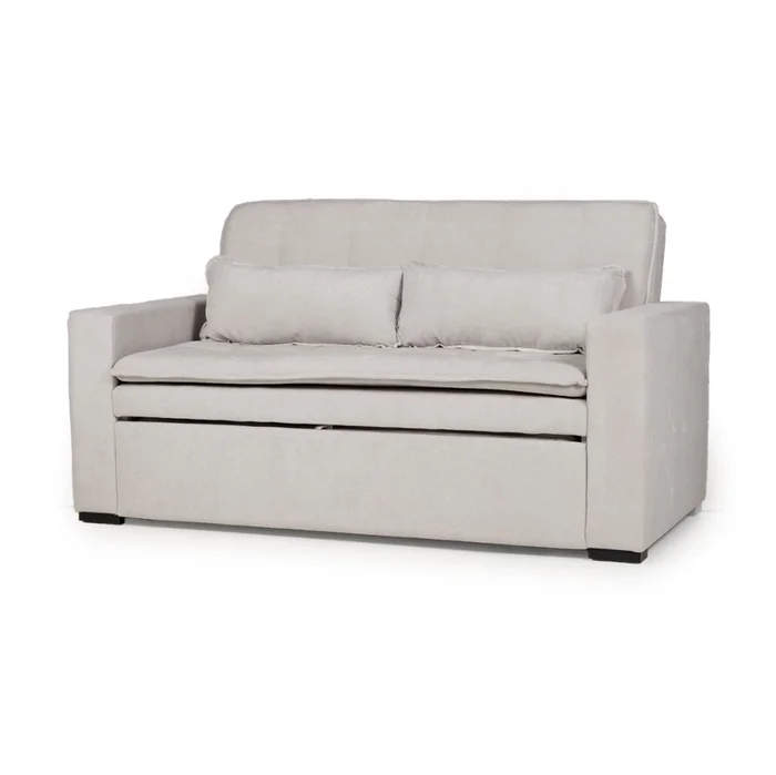 Sofá Cama Londres - Tela Microfibra - TC1009 (Plata) en Gris, Uruguay | NYR