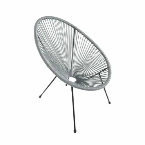 Silla Simil Rattan Ovalada - Gris en Gris - Sillas, Uruguay | Ecowood