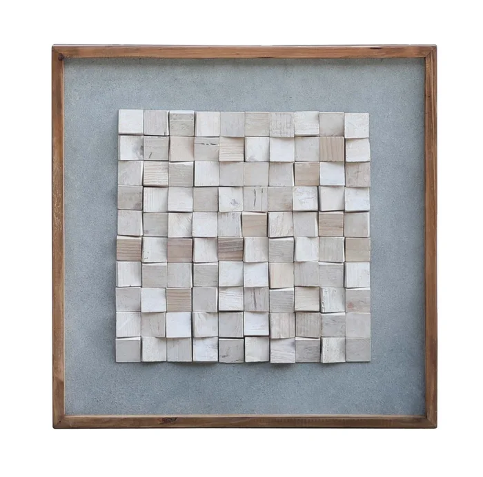 Cuadro Madera Natural-beige Fe8661 en Blanco - Decoración de pared, Uruguay | Divino